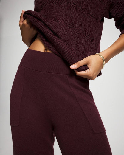 Premier Knit Straight Leg Ankle Pant - MERLOT | Soma Women