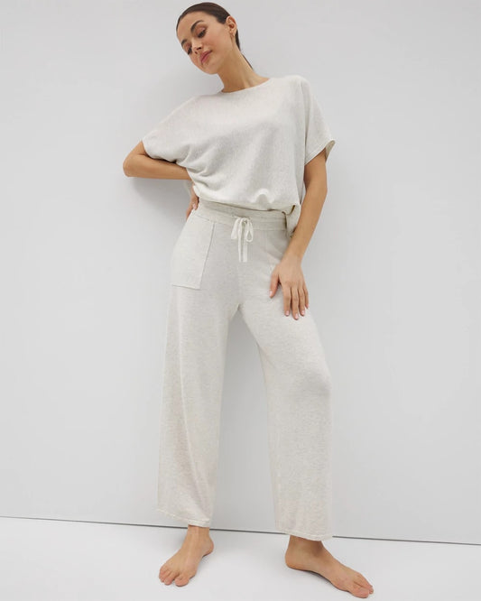 Sweater Wide-Leg Crop Pant - HEATHER CRYSTAL | Soma Women