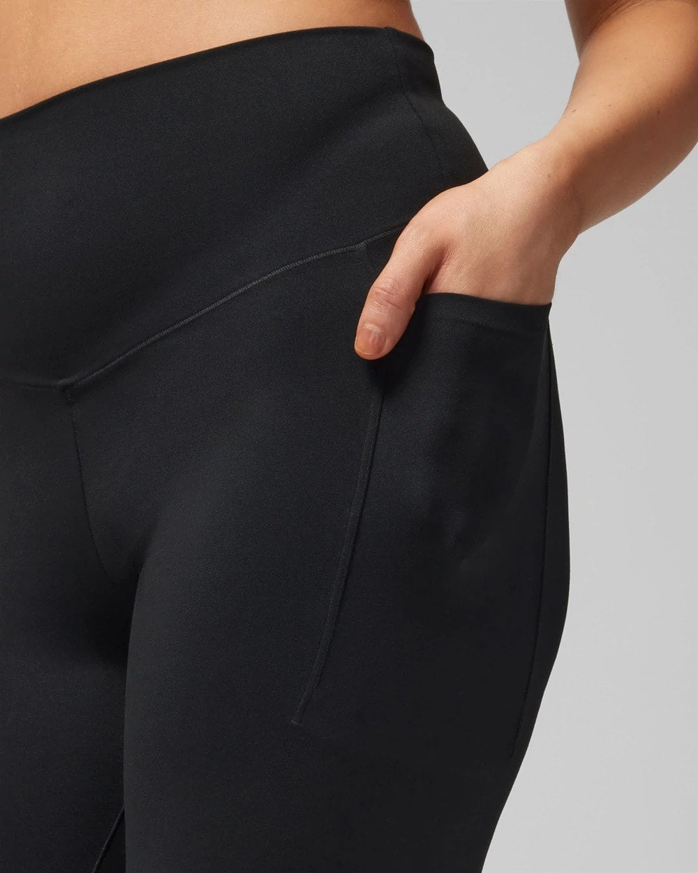 High-Waist Pocket Leggings - BLACK | Soma Women