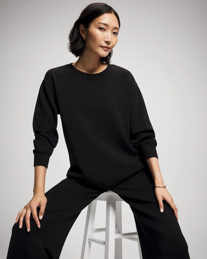 Modern Modal Crewneck Sweatshirt - BLACK | Soma Women