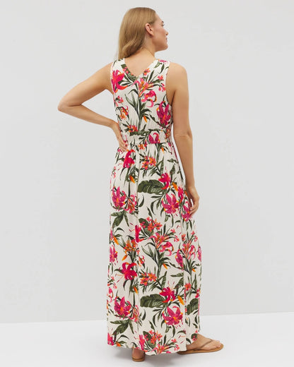 Riviera Surplice Maxi Bra Dress - LE TIGRE TROPIC PARCHMENT | Soma Women