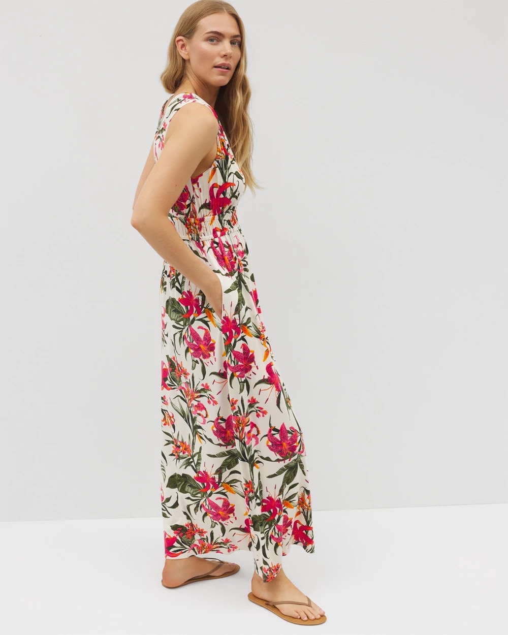 Riviera Surplice Maxi Bra Dress - LE TIGRE TROPIC PARCHMENT | Soma Women
