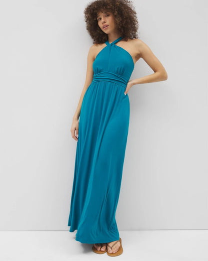 Bayside Halter Maxi Bra Dress - DEEP POSEIDON | Soma Women
