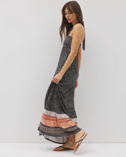 Retreat Maxi Bra Dress - POINTILLISM BORDER BLK | Soma Women