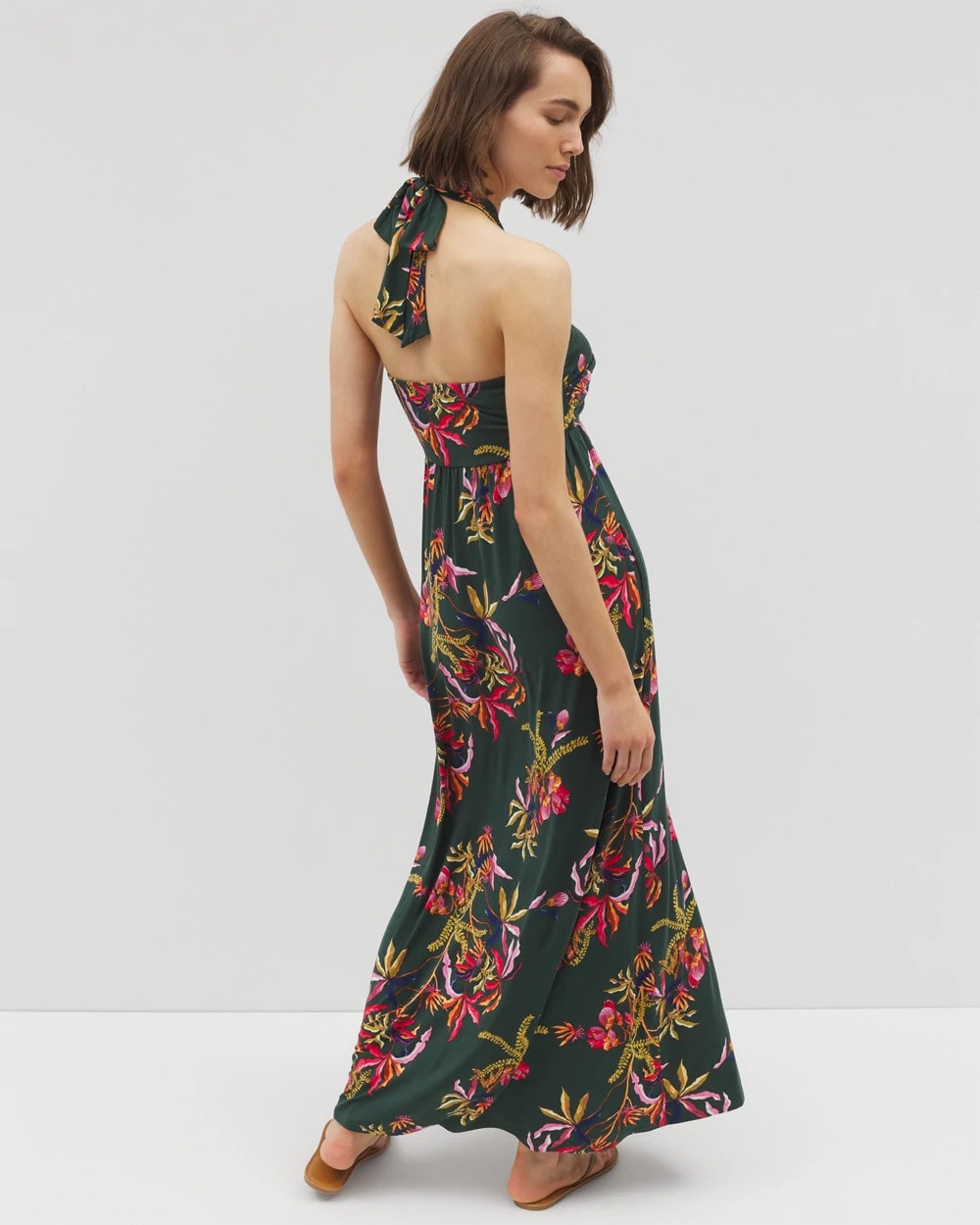 Retreat Maxi Bra Dress - SUNRISE FLORA M EMERALD | Soma Women