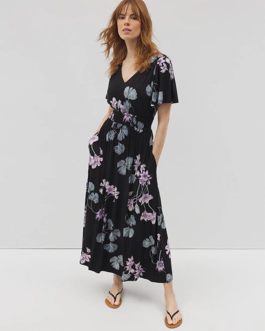 Oasis Midi Bra Dress - FLORAL HAVEN BLACK | Soma Women
