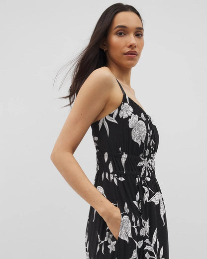 Paradiso Midi Bra Dress - PEACEFUL FLORA BLK | Soma Women