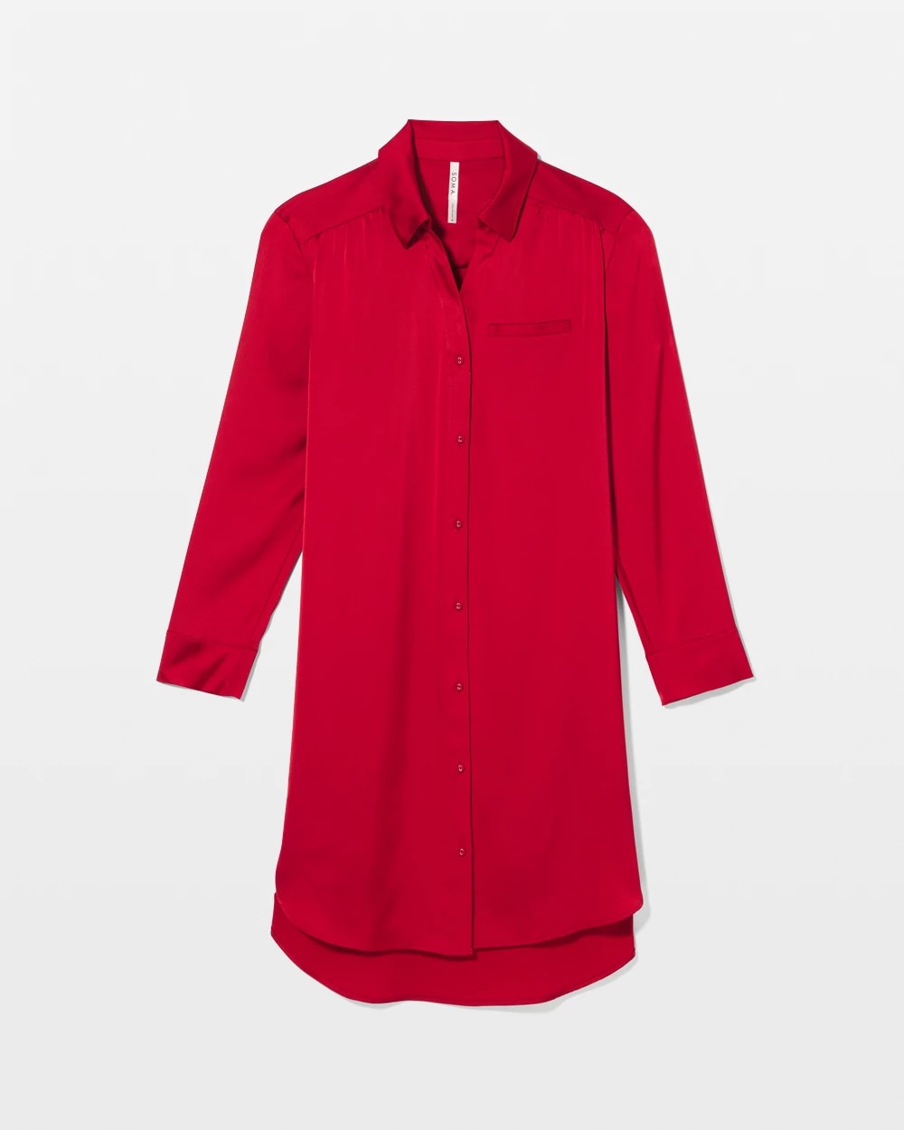 Long-Sleeve Sleep Shirt - PAINT THE TOWN RED | Soma Women