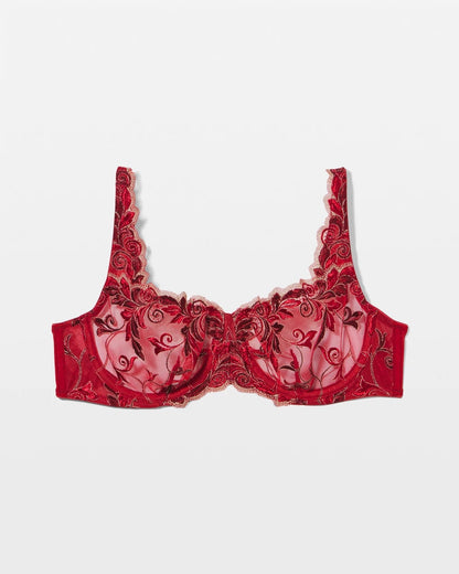 Unlined Bra - RED VELVET TONAL W/ LUREX | Soma Women