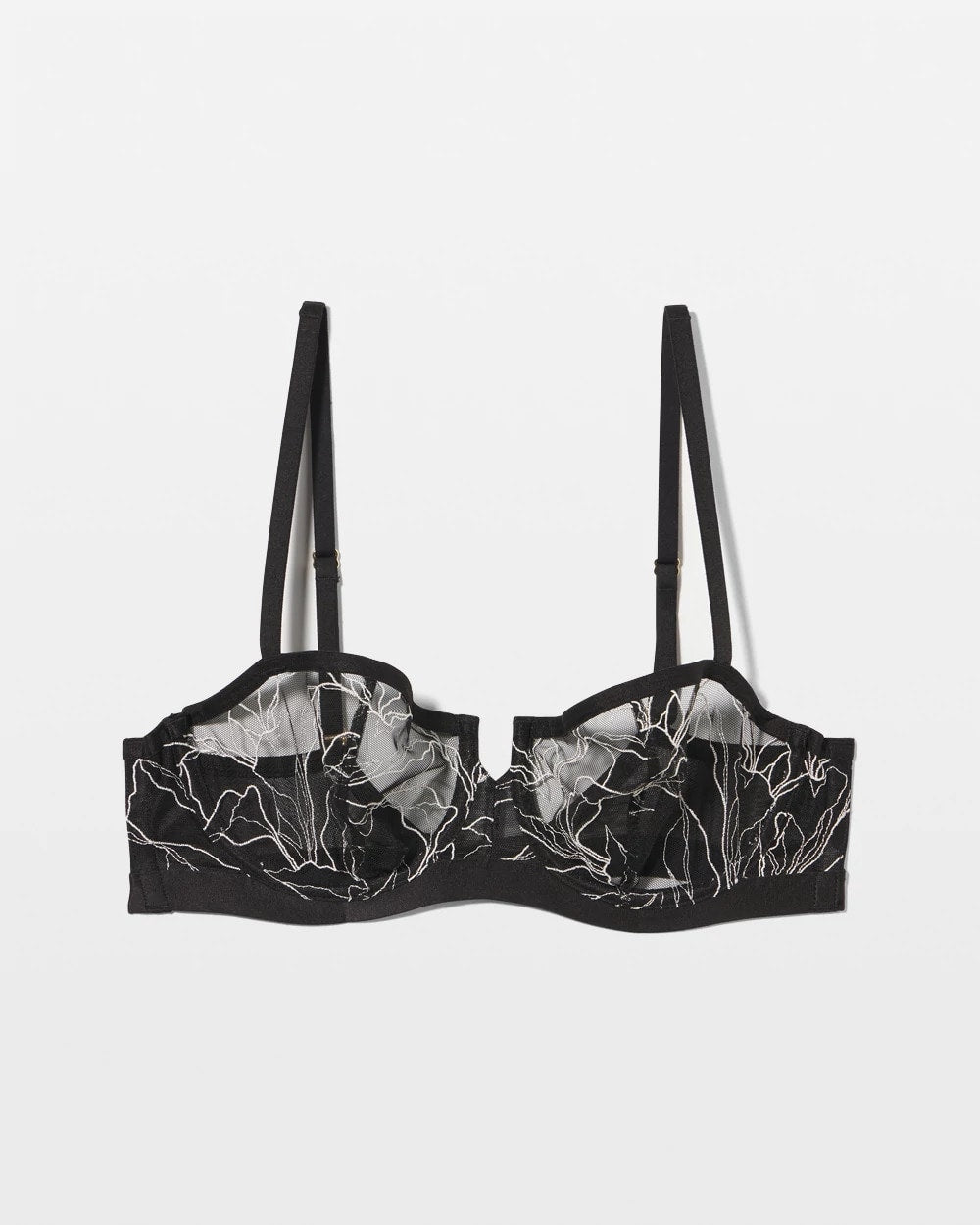 Embroidered Unlined Balconette - BLACK | Soma Women