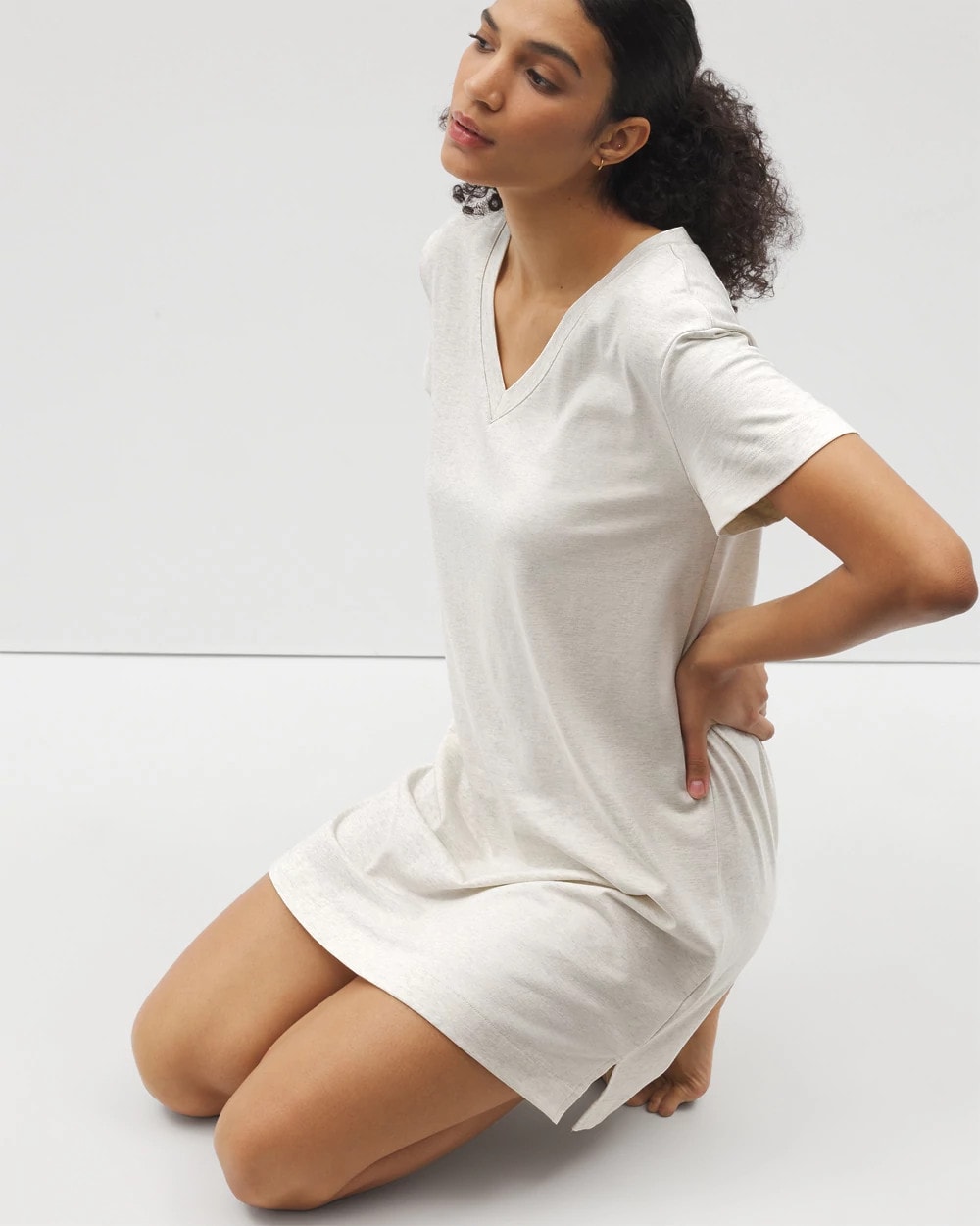 Short-Sleeve Sleepshirt - HEATHER CRYSTAL | Soma Women