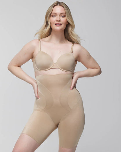 Mid-Level Shaping Vanishing Edge High-Waist Thigh Slimmer - WARM AMBER | Soma Women