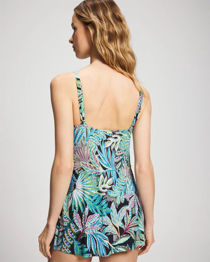 Bleu Rod Cloud Forest Swim Dress - BLACK MULTI | Soma Women