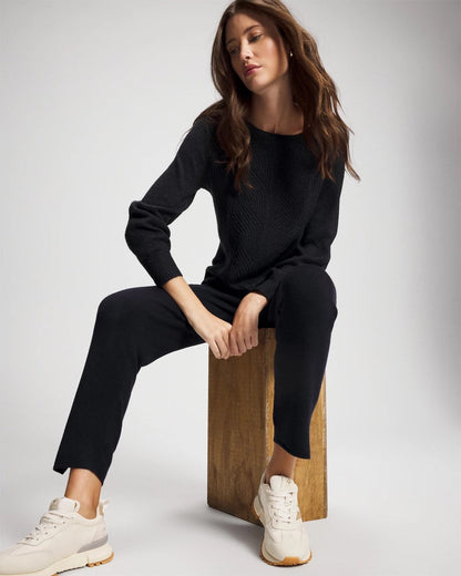 Shimmer Cable Knit Sweater - MIDNIGHT SKIES | Soma Women