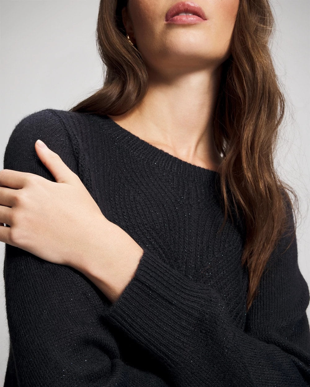 Shimmer Cable Knit Sweater - MIDNIGHT SKIES | Soma Women