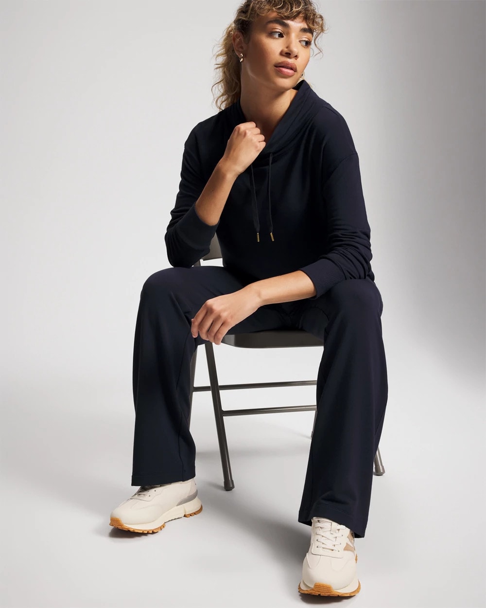 Ultrasoft Fleece Relaxed Funnel Neck Sweatshirt - MIDNIGHT SKIES | Soma Women