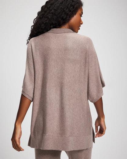 Premier Knit Sweater Collared Top - HEATHER FAWN | Soma Women