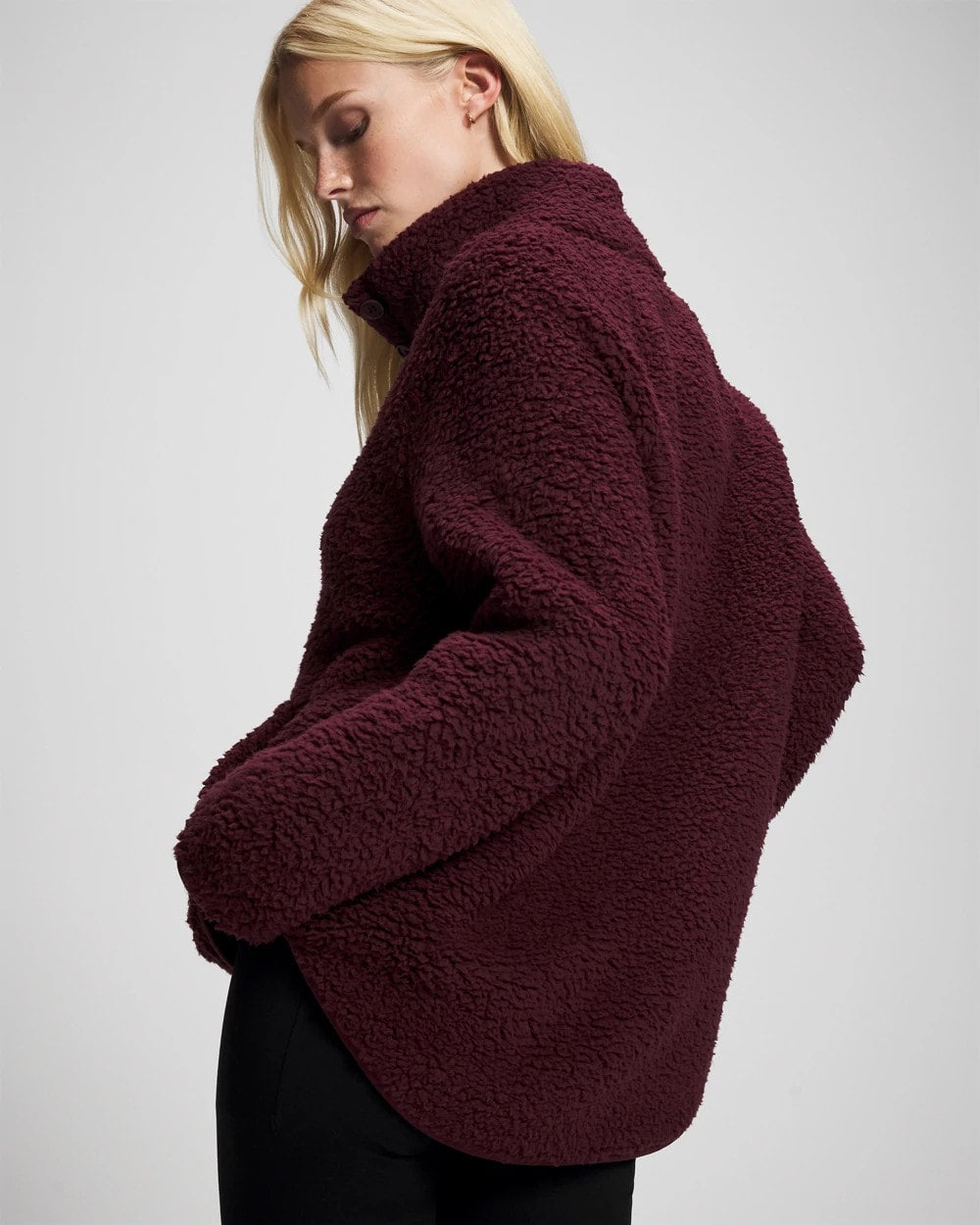 Sherpa Pullover - MERLOT | Soma Women