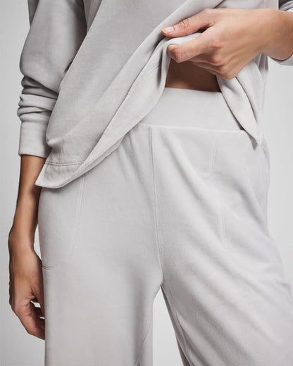 Velour Straight Leg Pants - VAPOR GRAY | Soma Women