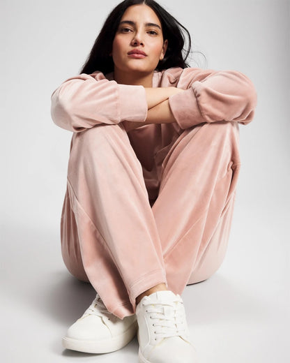 Velour Straight Leg Pants - ADOBE ROSE | Soma Women