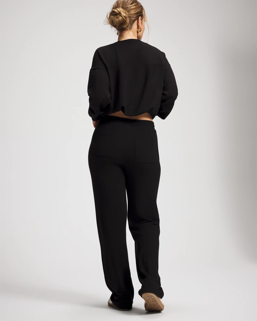 Ultrasoft Fleece Straight Leg Pant - BLACK | Soma Women
