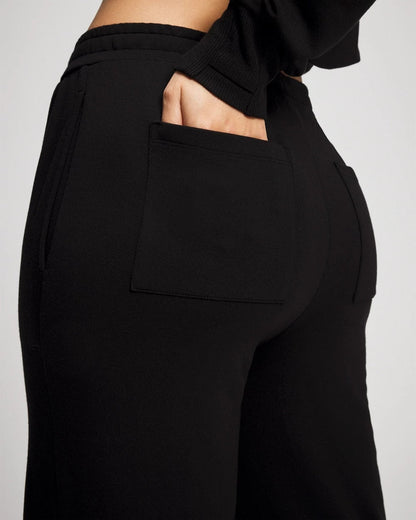 Ultrasoft Fleece Straight Leg Pant - BLACK | Soma Women