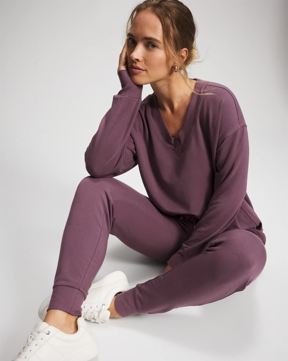 Ultrasoft Fleece Joggers - PURPLE FLINT | Soma Women