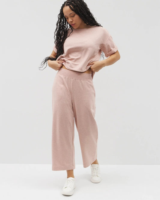 Wide Leg Crop Pant - HEATHER CLAY | Soma Women