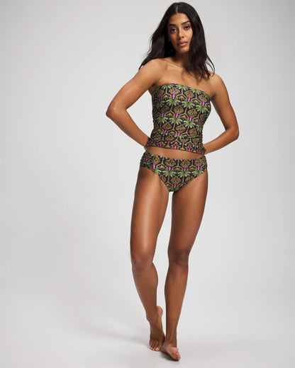 Bandeau Tankini Top - PALMY PATTERNS NAVY | Soma Women