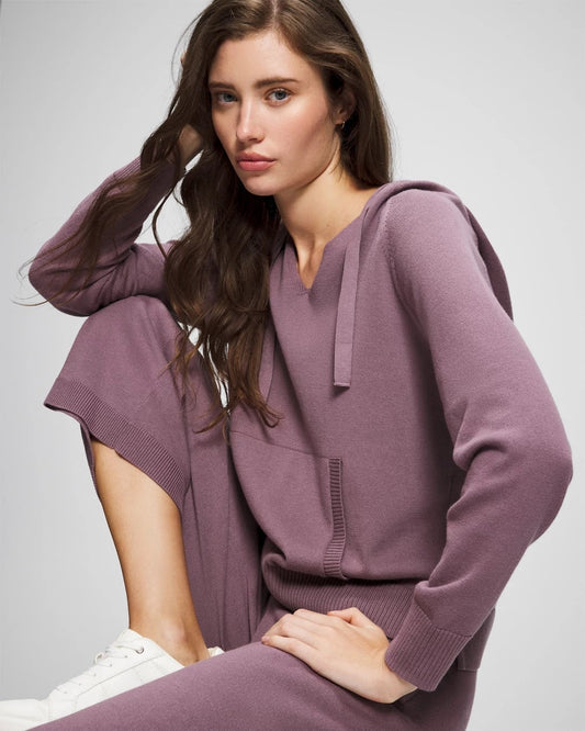 Cotton Sweater Hoodie - PURPLE FLINT | Soma Women
