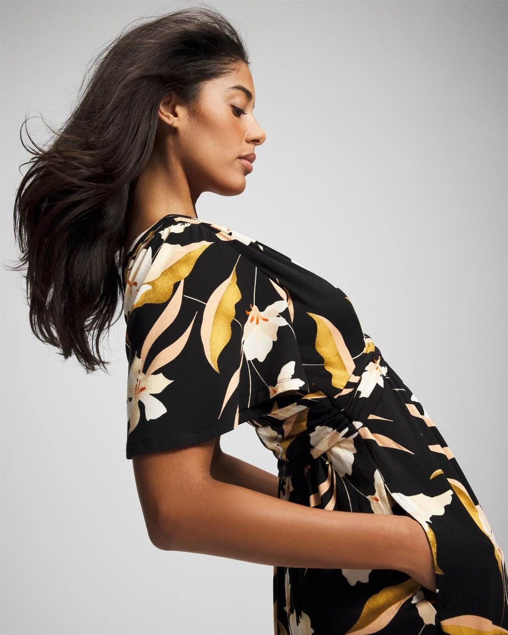 Pamilla Midi Bra Dress - MYSTIC BLOOMS DRAMA BLACK | Soma Women