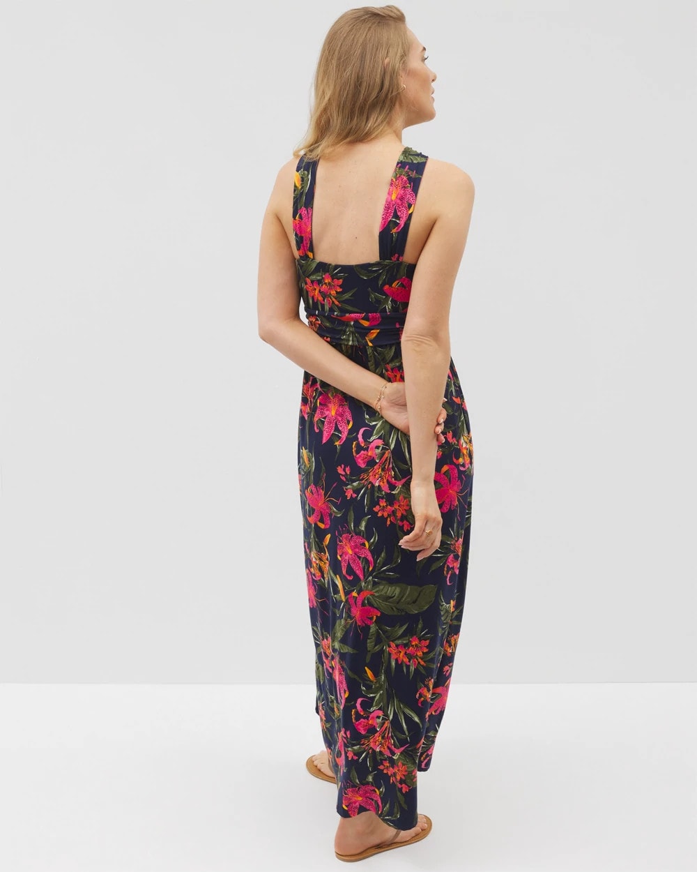 Bayside Halter Maxi Bra Dress - LE TIGRE TROPIC NAVY | Soma Women