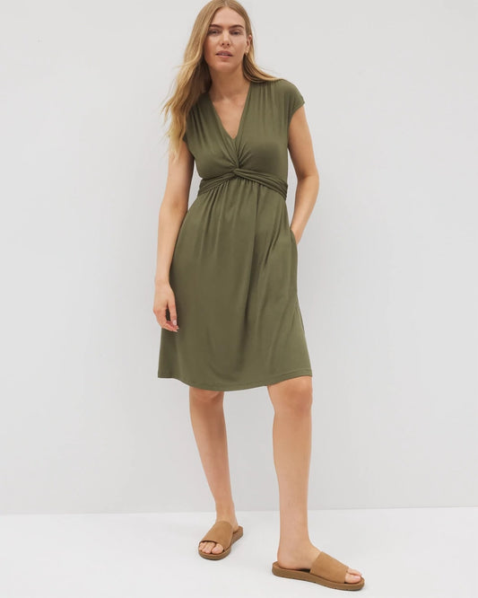 Twist Short Bra Dress - OLIVE NIGHT | Soma Women