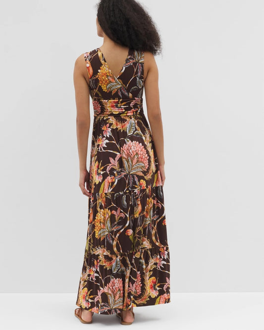 Goddess Tiered Maxi Dress - PARROT-DISO PLUME G FR | Soma Women