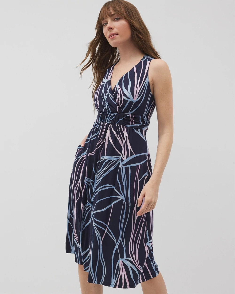 Cross Back Strap Bra Dress - SO RELEAFED GRAND NAVY | Soma Women