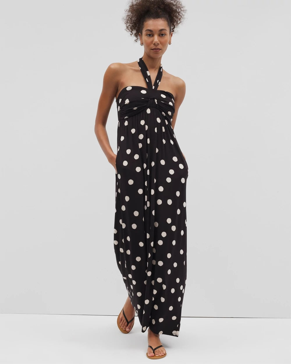 Retreat Maxi Bra Dress - MOVEMENT DOT BLACK | Soma Women