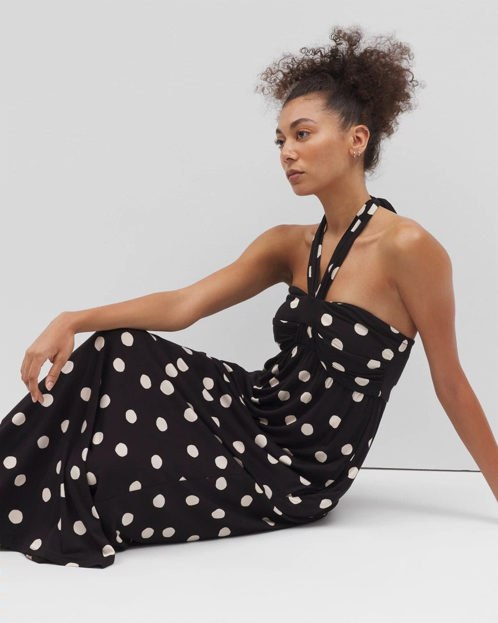 Retreat Maxi Bra Dress - MOVEMENT DOT BLACK | Soma Women