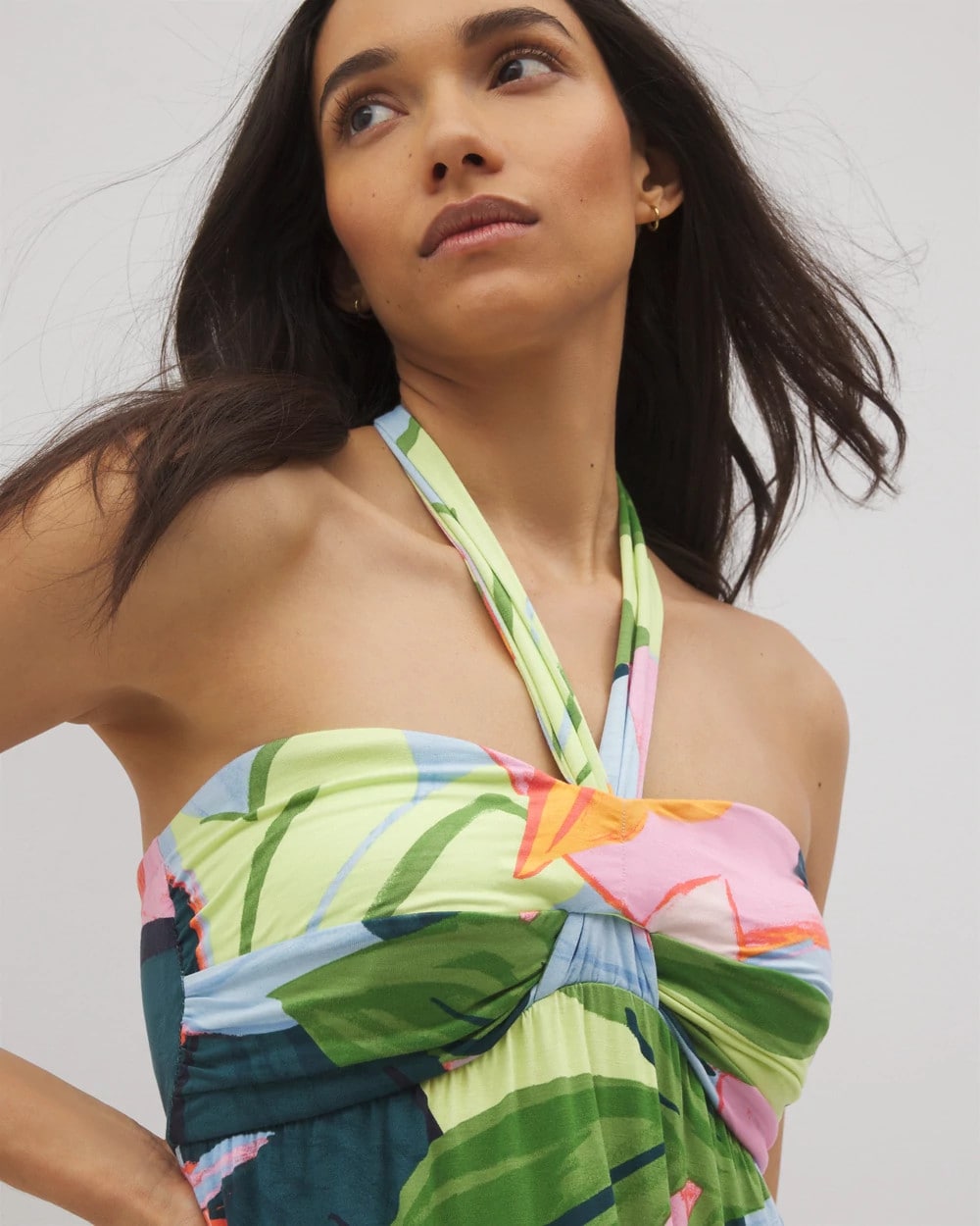Retreat Maxi Bra Dress - FLIRTY FLORA DARK SEA | Soma Women