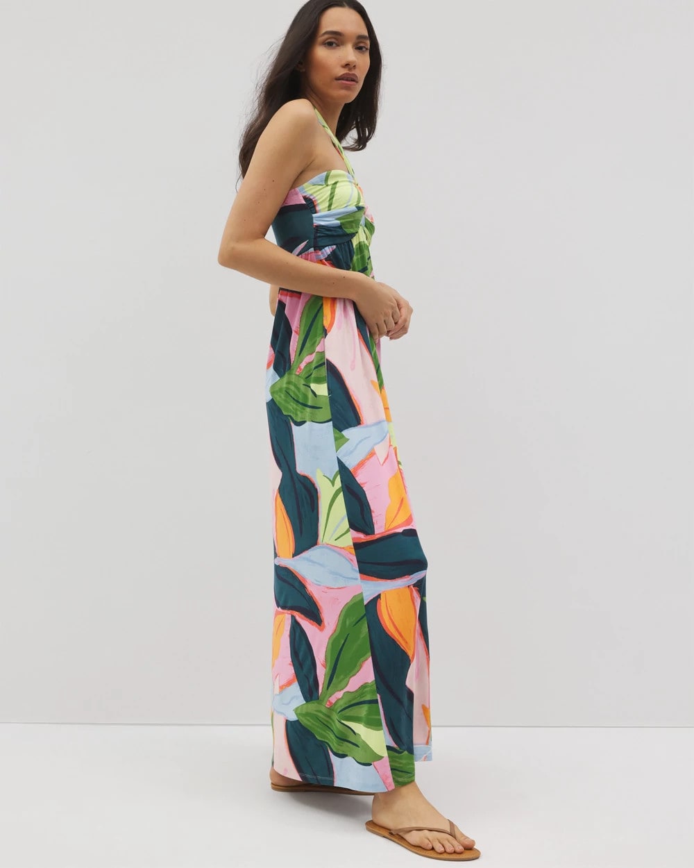 Retreat Maxi Bra Dress - FLIRTY FLORA DARK SEA | Soma Women