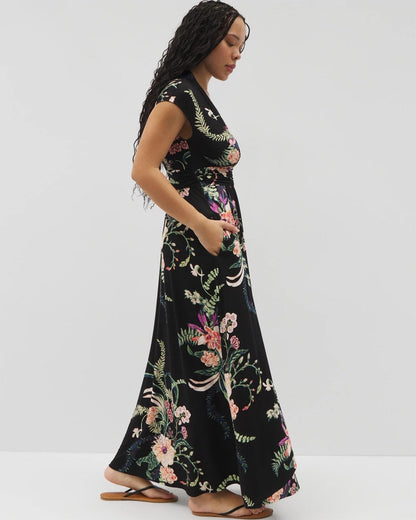 Serenity Maxi Bra Dress - PARADISE PLUMES DRAMA G B | Soma Women