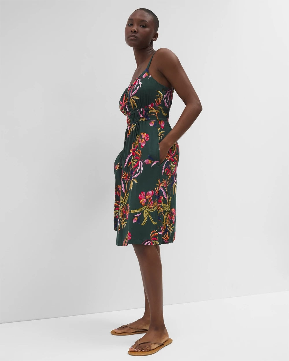 Paradiso Short Bra Dress - SUNRISE FLORA M EMERALD | Soma Women