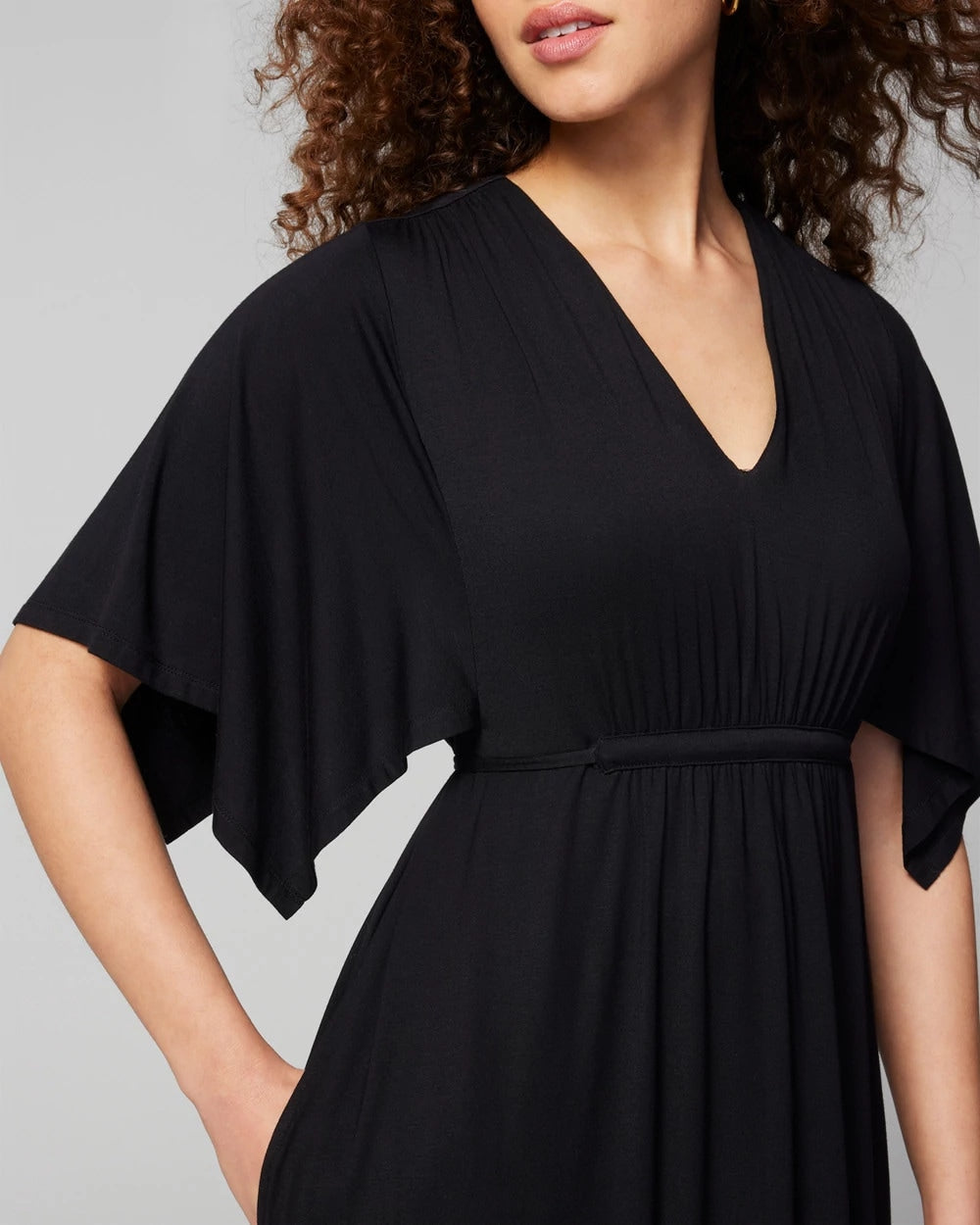 Flutter Sleeve Short Bra Dress - BLACK | Soma Women