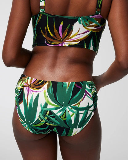 Ruched Bikini Bottoms - BUNGALOW PALMS MINI IVORY | Soma Women