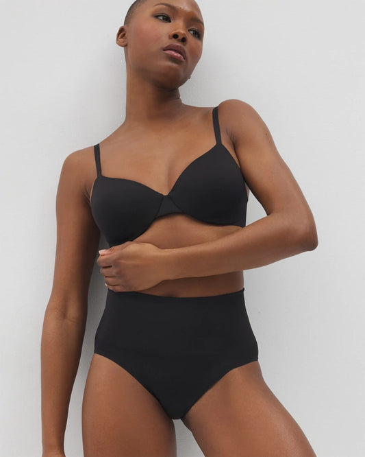 Mid-Level Shaping Seamless Brief - BLACK | Soma Women