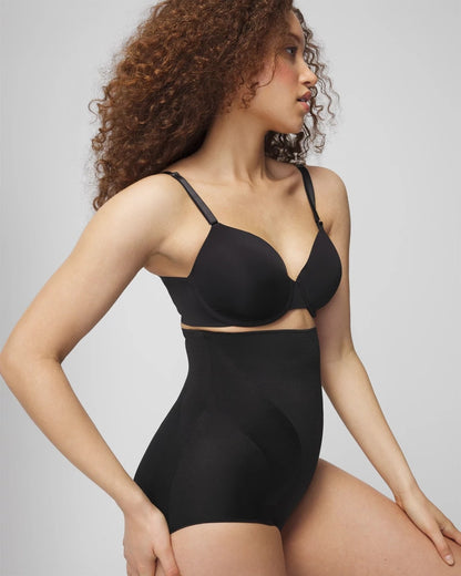 Mid-Level Shaping Vanishing Edge High-Waist Brief - BLACK | Soma Women