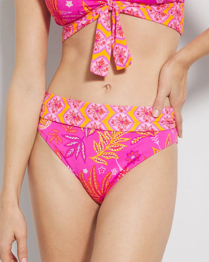 Desert Bloom Foldover High-Waist Swim Bottom - DAHLIA MULTI | Soma Women