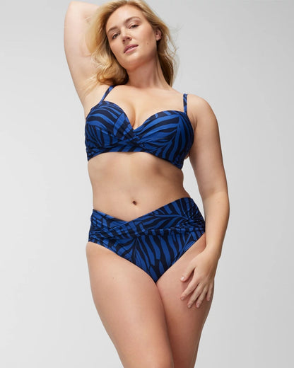 Twist-Front Bikini Bottom - UNBELEAFABLE TRUE BLUE | Soma Women