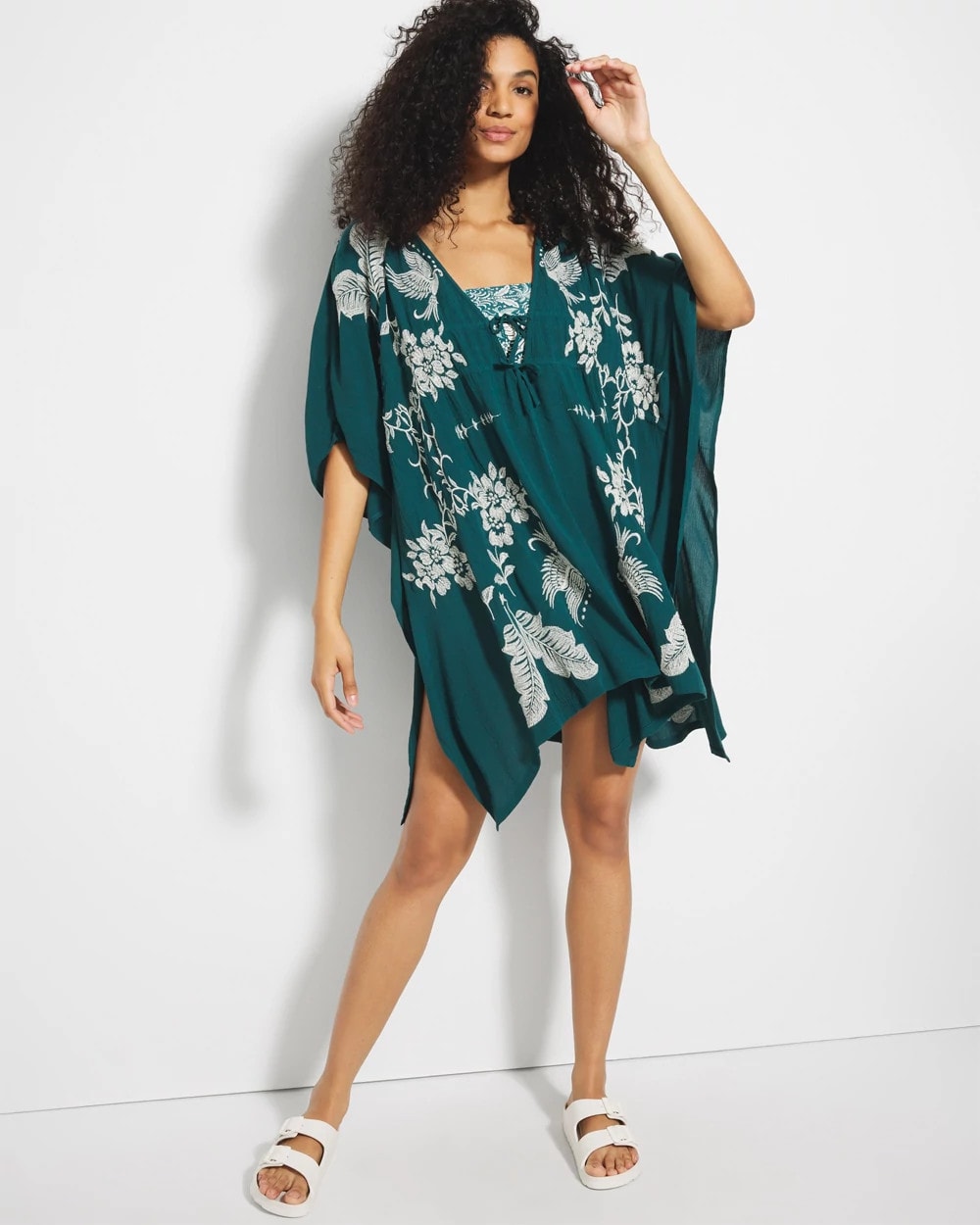 Embroidered Cover-Up - DEEP TEAL | Soma Women