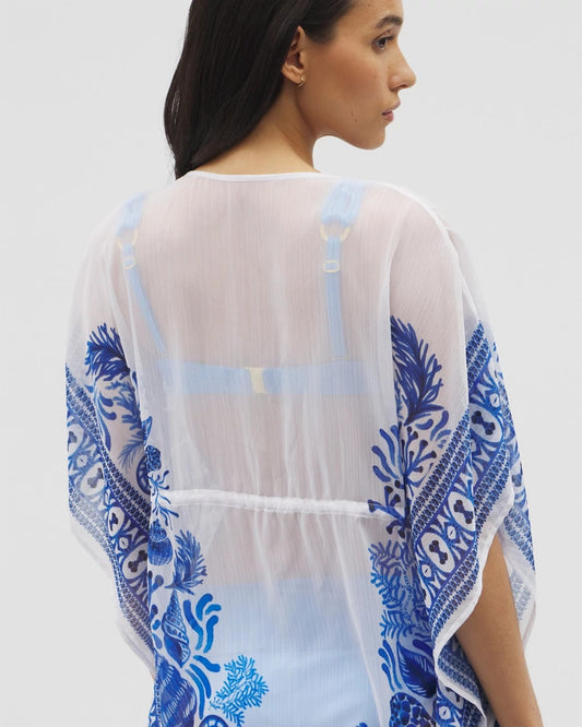 Beyond Control Sea Life Chiffon Caftan - WHITE MULTI | Soma Women
