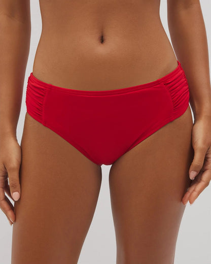 Ruched Bikini Bottoms - BARBADOS CHERRY | Soma Women